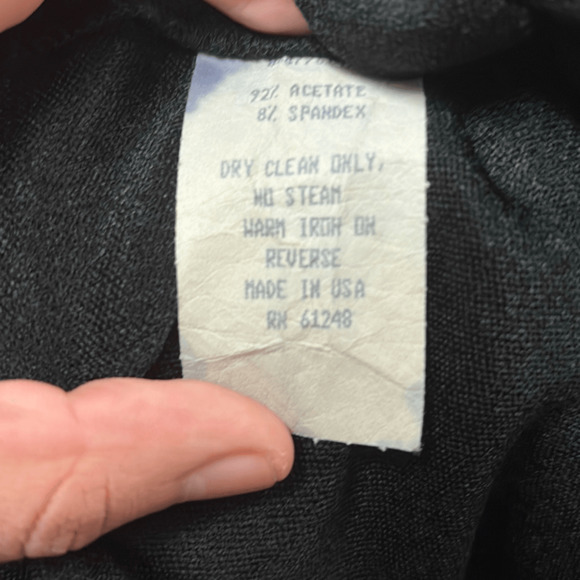 Cachet Glitter Wrap Top | Black | Size 6 | Vintage 80s - Picture 5 of 5